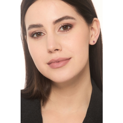 Boucles d'oreilles en or blanc 18 carats et rubis