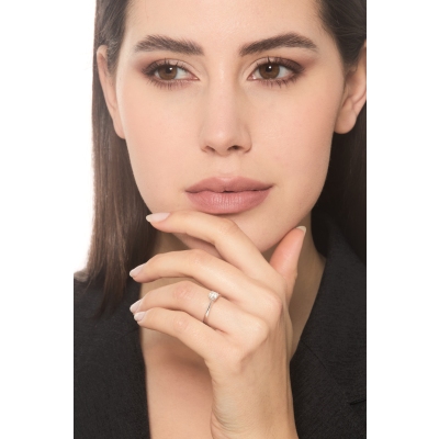 Bague diamant 0,50 ct  solitaire en or blanc 18k 