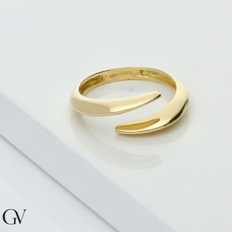 Bague Toi et Moi en or jaune 18k