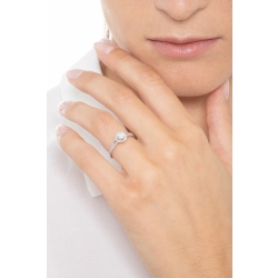 Bague solitaire avec diamant central 0.50 ct 2