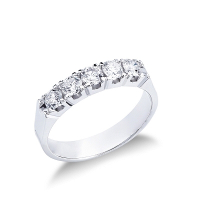 Bague Veretta à 5 pierres en Or Blanc 18k sertie de diamants