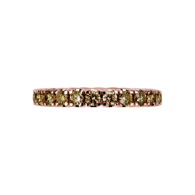 Bague eternity avec diamants brown en or rose 18k 