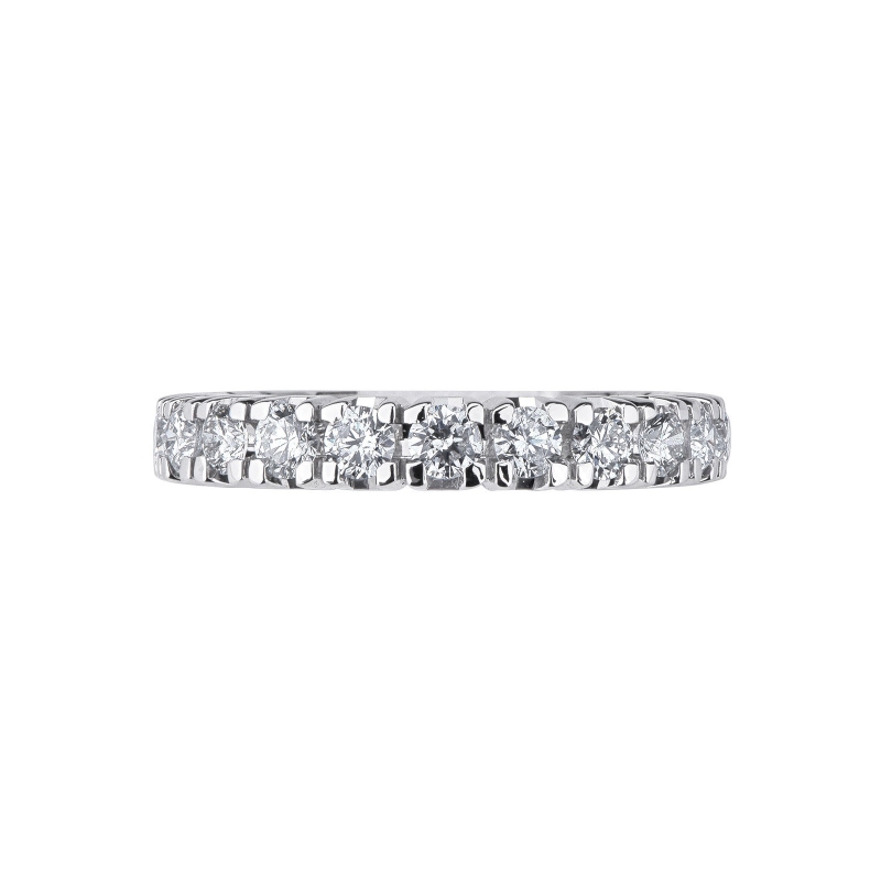 Alliance d'éternité diamants or blanc 18k 