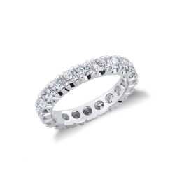 Bague éternité diamants en or blanc 18 carats