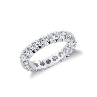 Bague éternité diamants en or blanc 18 carats