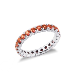 Bague d’Éternité or 18k saphirs orangege