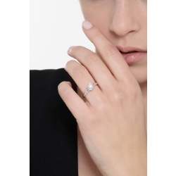 Solitaire en or blanc 18k diamant brillant 0.70 ct 2