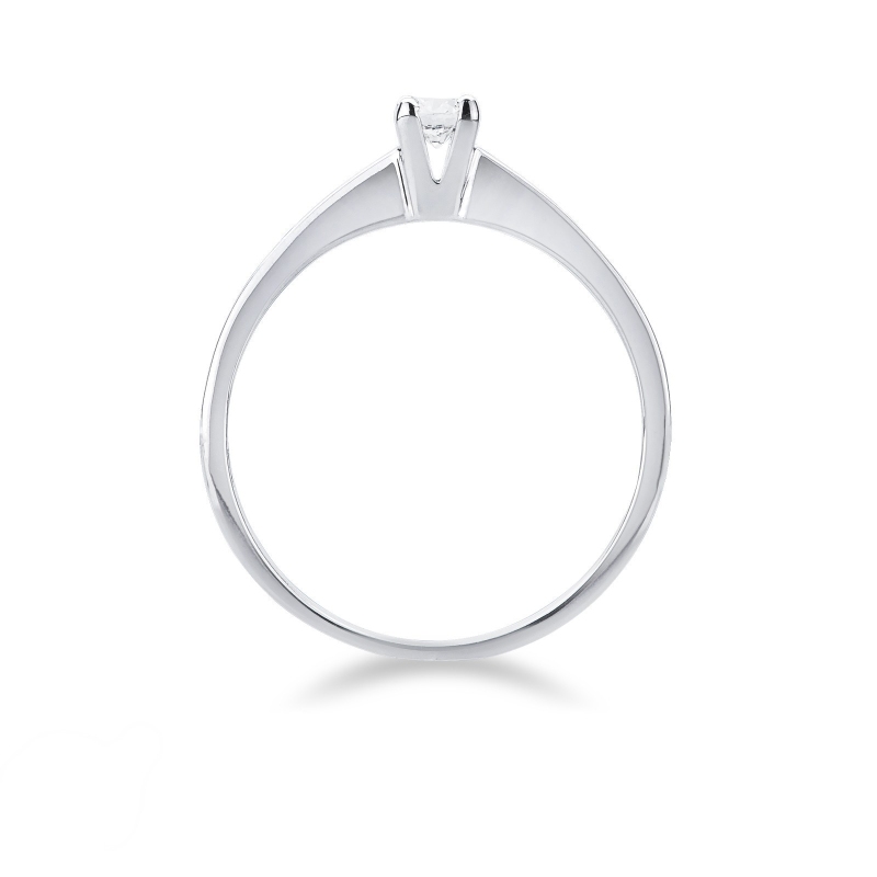 Bague de fiançailles en or blanc 18k et diamant 0.15 ct