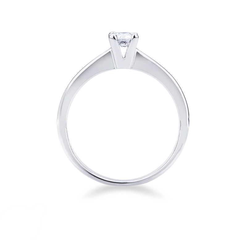 Solitaire en or blanc 18k et diamant 0.25 ct