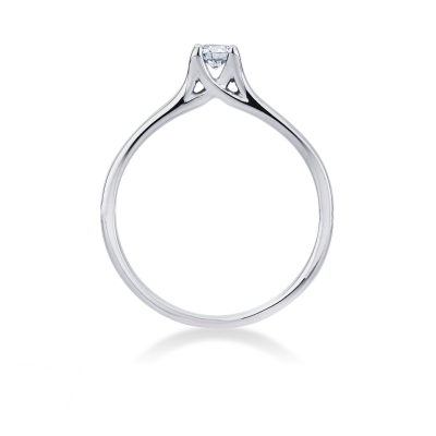 Bague solitaire diamant 0.20 ct en or blanc 18k