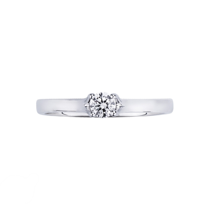 Bague solitaire diamant 0.20 ct en or blanc 18k
