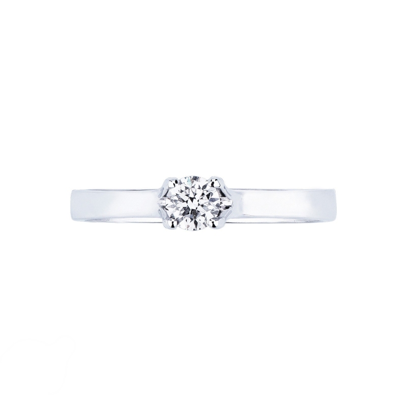 Bague solitaire diamant 0.25 ct en or blanc 750