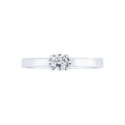 Bague solitaire diamant 0.25 ct en or blanc 750