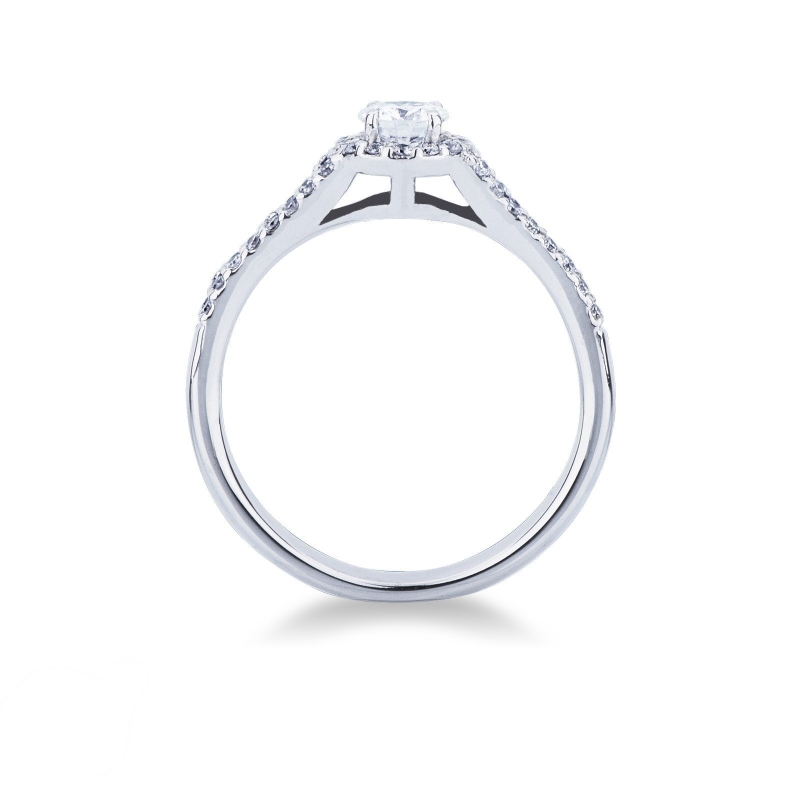 Bague solitaire avec diamant central 0.30 ct 