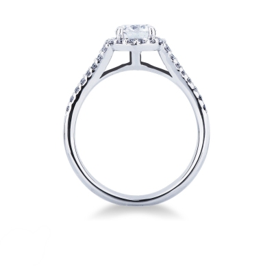 Bague solitaire avec diamant central 0.70 ct 