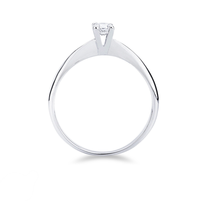Bague Solitaire Diamant 0,25 ct en Or Blanc 18k