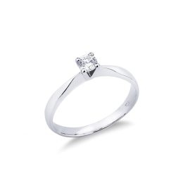 Bague Solitaire Diamant 0,25 ct en Or Blanc 18k