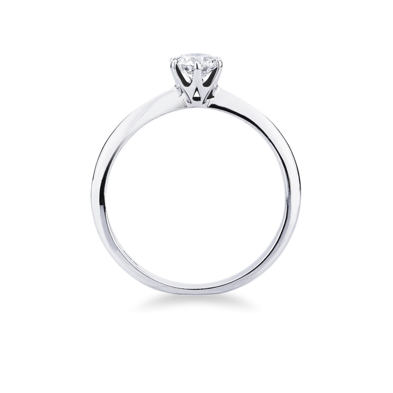 Solitaire or blanc 18k diamant 0.40 ct 