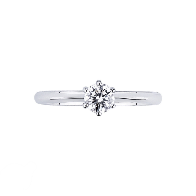 Solitaire or blanc 18k diamant 0.40 ct 