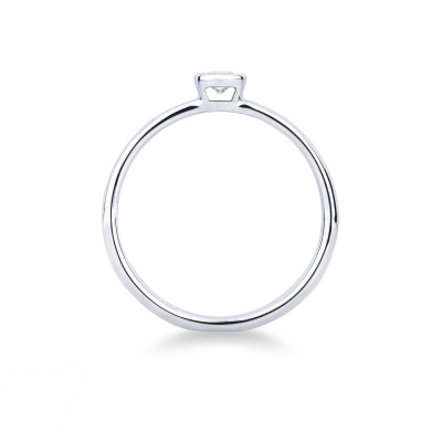 Solitaire or blanc 750 diamant 0.15 ct