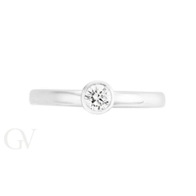 Bague de fiançailles diamant solitaire  0.20 ct