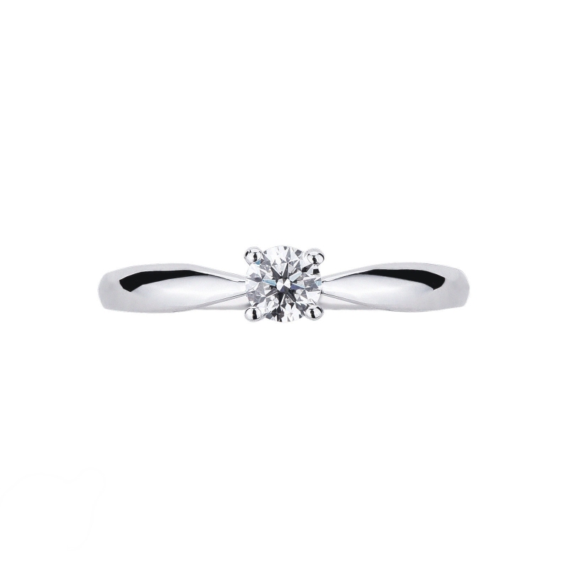 Bague solitaire diamant 0,30 ct or blanc 18k