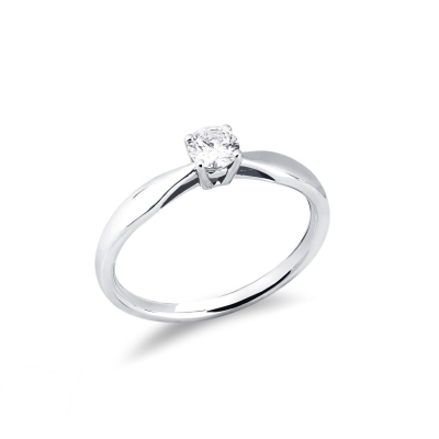 Bague solitaire diamant 0,30 ct or blanc 18k