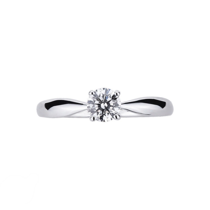 Bague de fiançailles en or blanc 18k avec diamant 0.50 ct