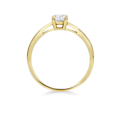 Bague solitaire diamant 0,50 ct or jaune 18k