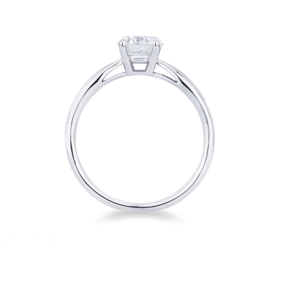 Bague solitaire avec diamant 1.00 carat en or blanc 18Kt