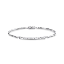 Bracelet rigide en or blanc 750 avec diamants