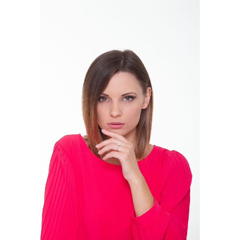 Bague en or blanc 750 avec diamant 0.20 ct