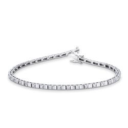 Bracelet tennis en or blanc et diamants pour femmes