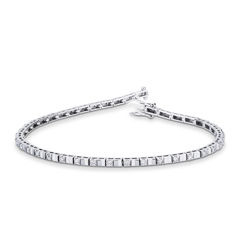 Bracelet tennis en or blanc et diamants pour femmes