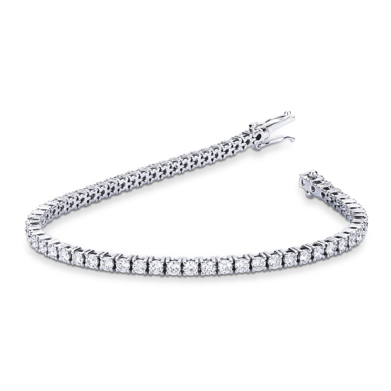 Bracelet tennis en or blanc 18k diamants