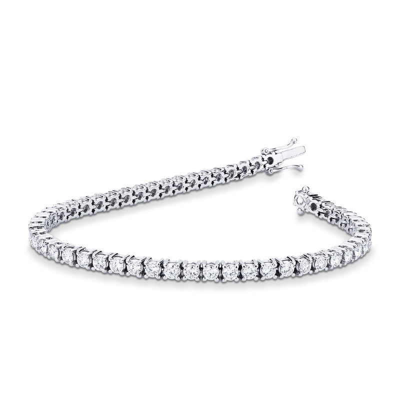 Tennis bracelet diamants or blanc 750
