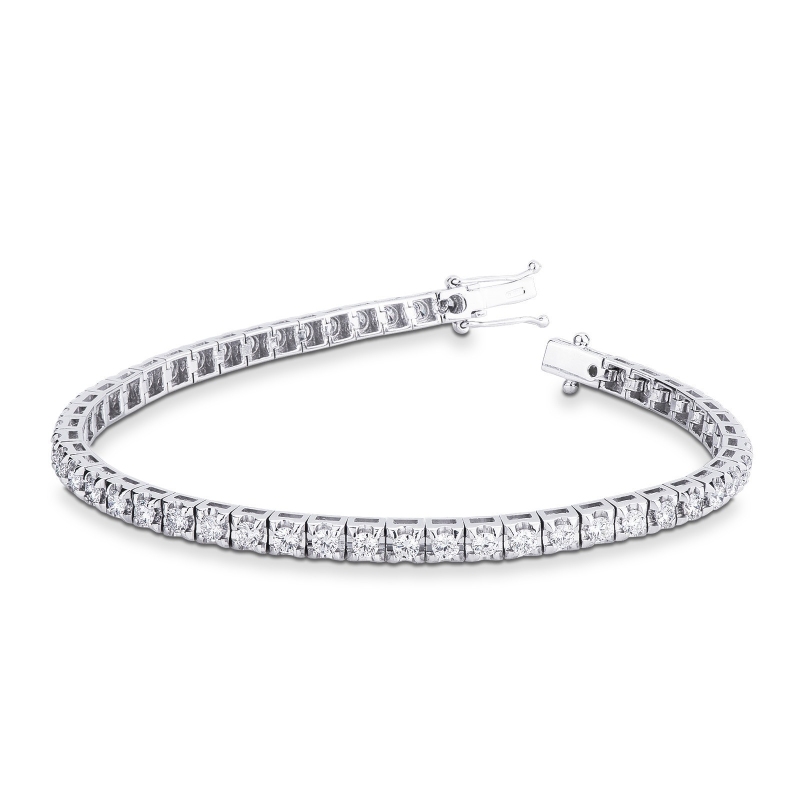 Tennis bracelet avec diamants or blanc 750