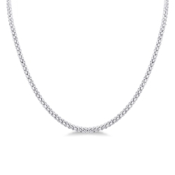 Collier tennis en or blanc 18k avec diamants 3,50 mm