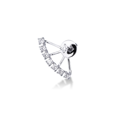 Mono boucle d'oreille en or blanc 18k