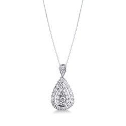 Collier en or blanc 18k serti de diamants ct. 1,28