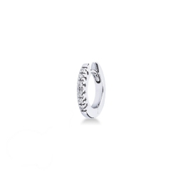 Créole mono en or blanc 18k et diamants
