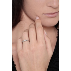 Solitaire diamant 0.25 ct or blanc 18k à 4 griffes  2