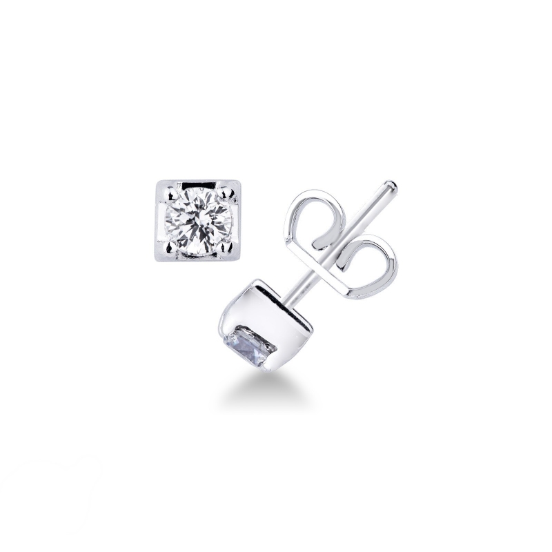 Boucles d'oreilles diamants 0.50 ct en or 18ct