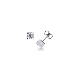 Boucles d'oreilles en or blanc 18k avec diamants 1.20 tot