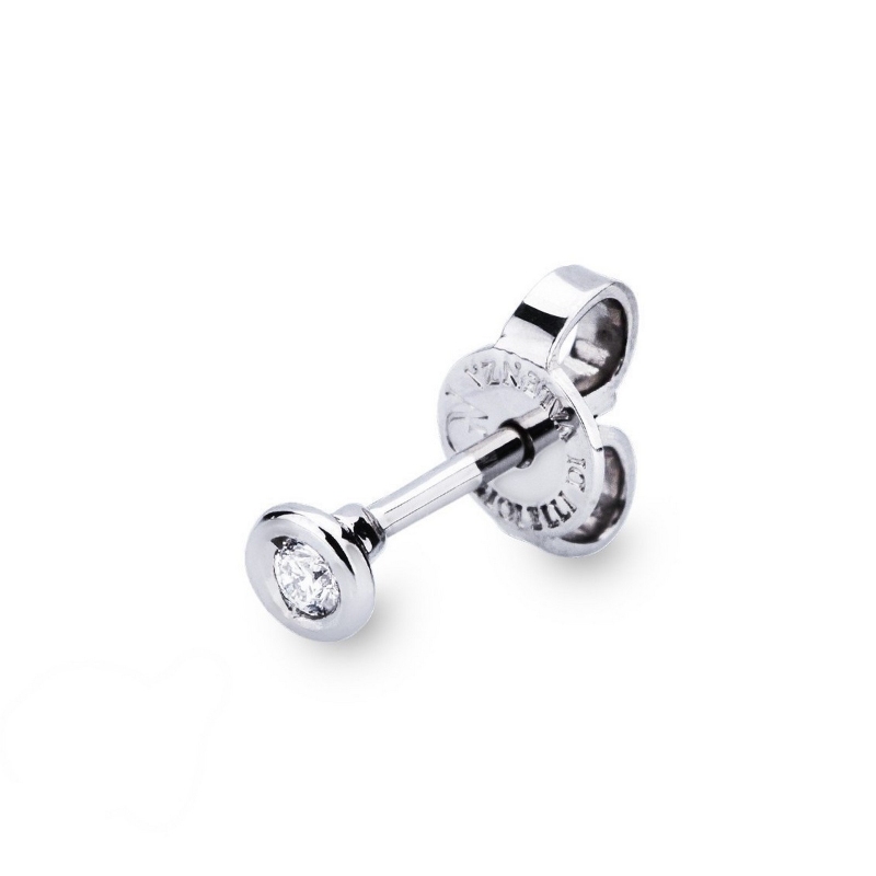 Boucle d'oreille mono pour homme avec diamant or 18k