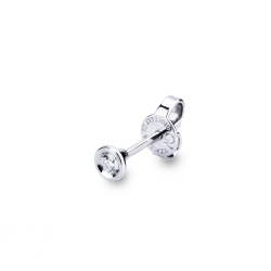 Mono boucle d'oreille avec diamant et or 18K