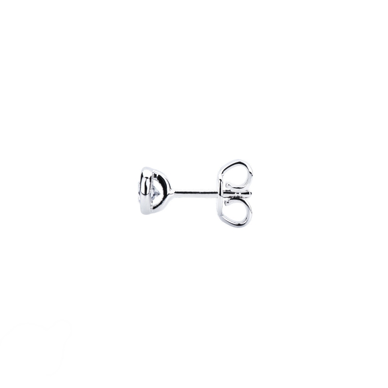 Boucle d'oreille homme mono en or blanc 18k avec diamant
