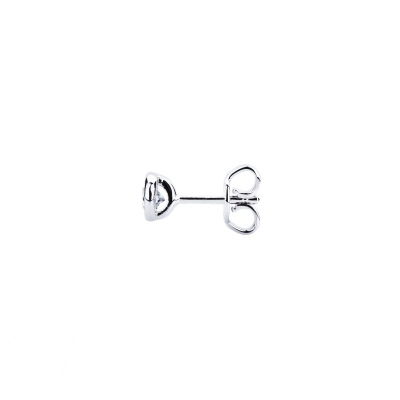 Boucle d'oreille homme mono en or blanc 18k avec diamant