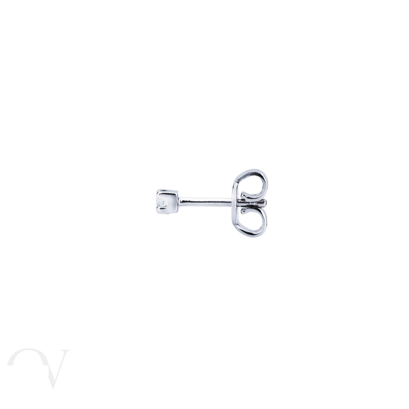 Boucle d'oreille individuelle mono diamant et or 18k 