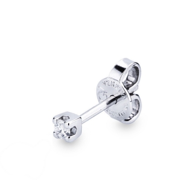 Boucle d'oreille individuelle diamant et or 18k 
